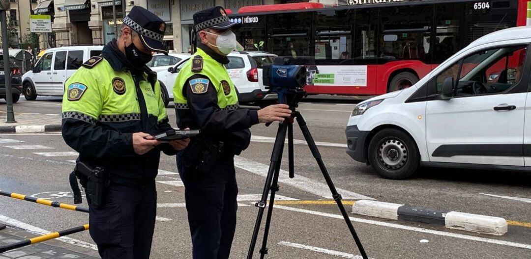 Control policial de VMP en València