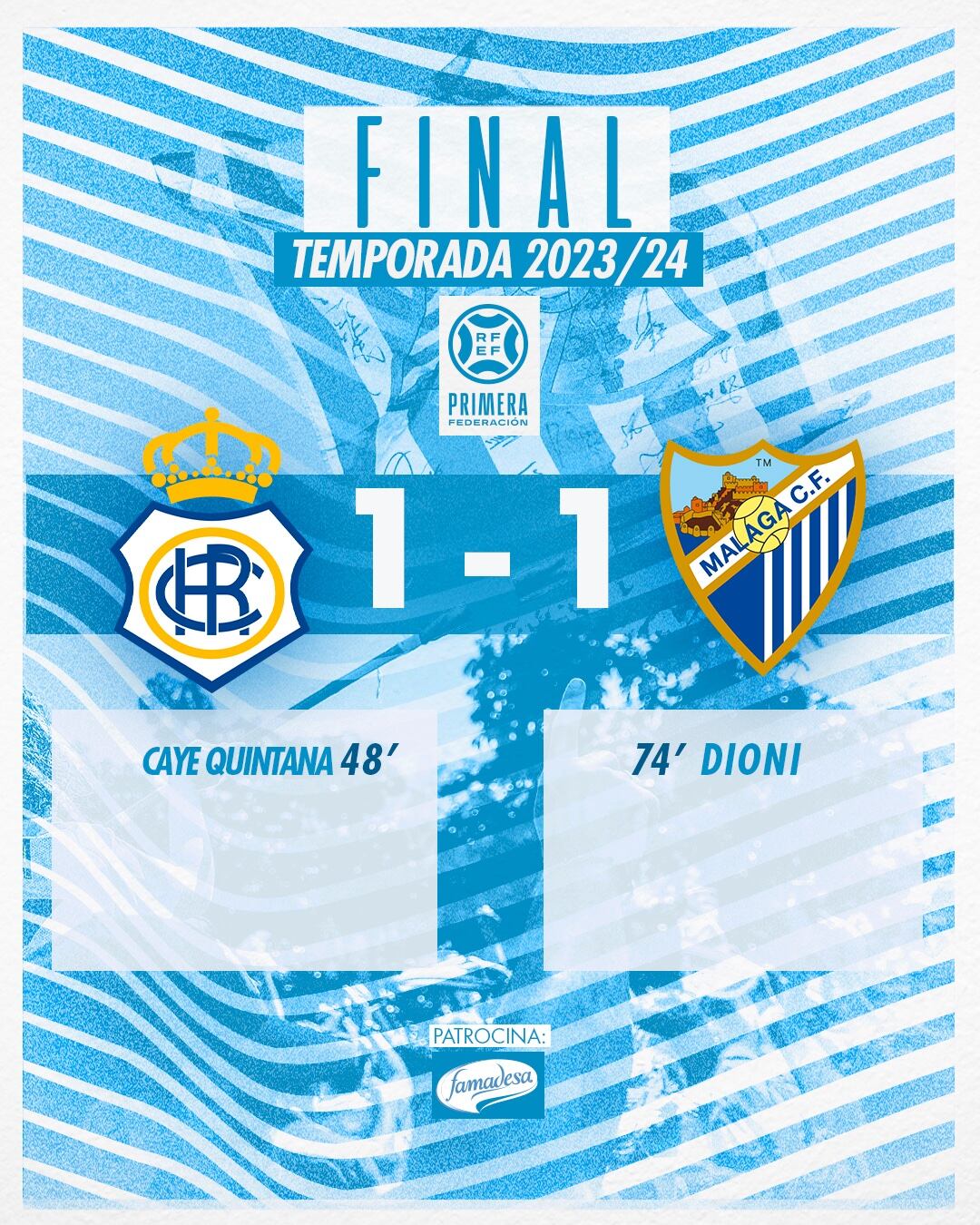 El Recreativo y el Málaga empataron a un gol en la séptima jornada de Liga