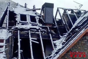 Estat en què ha quedat l'immoble afectat per les flames