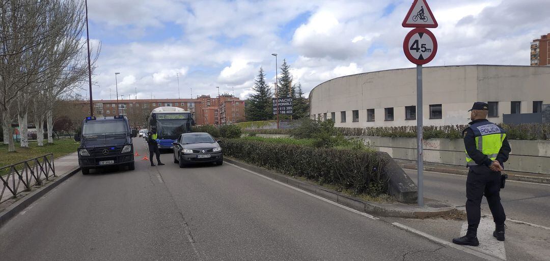 Control policial en Valladolid