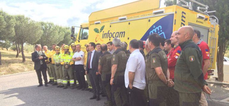 El consejero durante la presentación de la campaña de incendios 2018