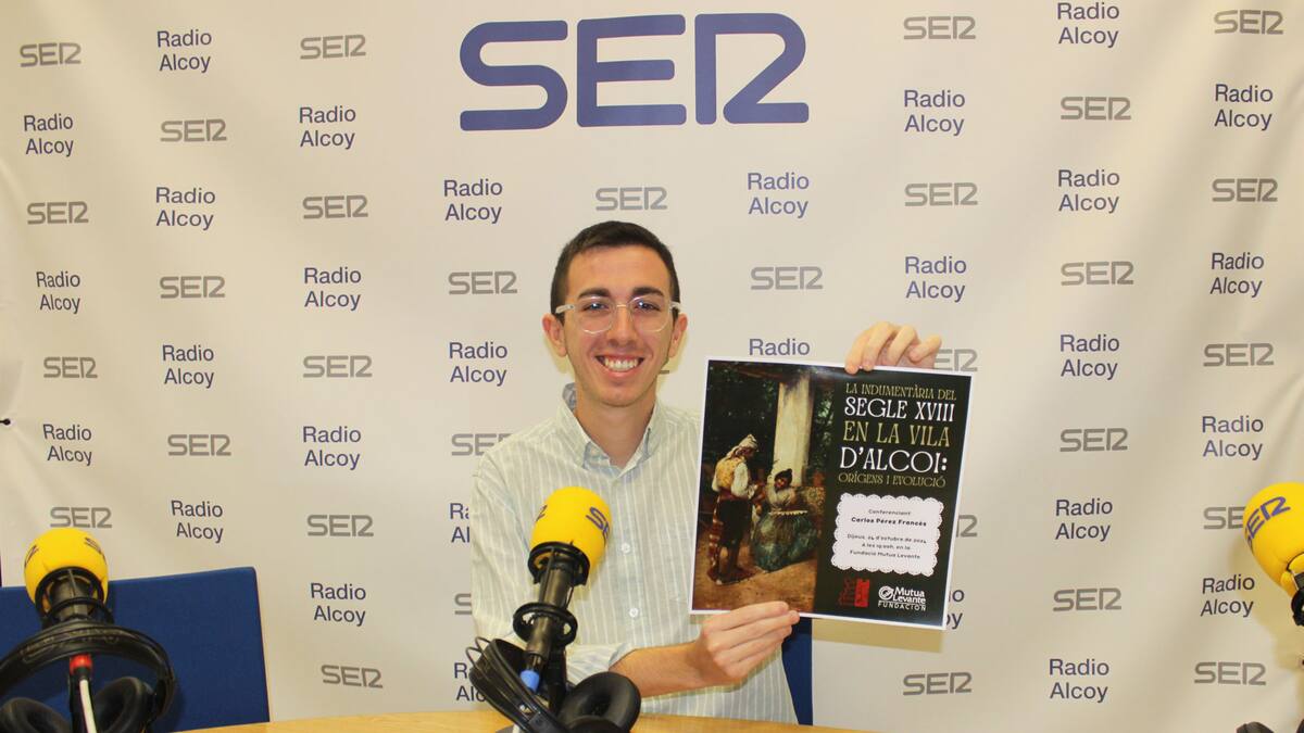 El jove historiador Carlos Pérez parlarà en Fundació Mutua Levante de la indumentària alcoiana del segle XVIII