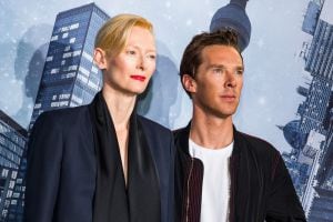 BERLIN, GERMANY - OCTOBER 26: Tilda Swinton and Benedict Cumberbatch attend the &#039;Doctor Strange&#039; photocall at Soho House on October 26, 2016 in Berlin, Germany. (Photo by Matthias Nareyek/WireImage)