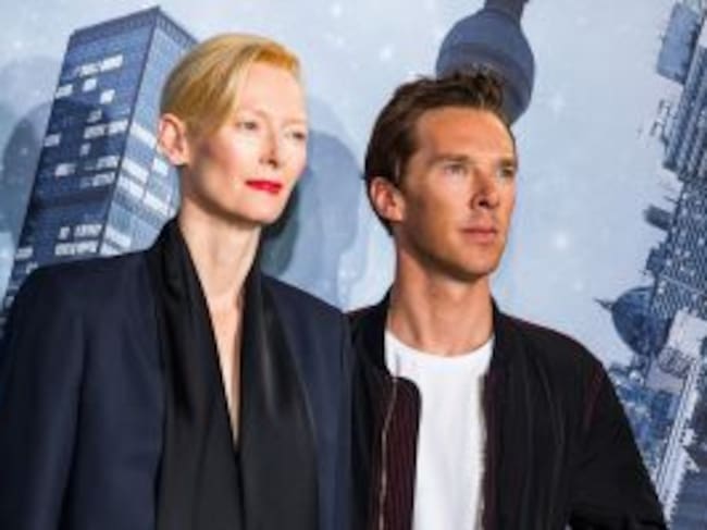 BERLIN, GERMANY - OCTOBER 26: Tilda Swinton and Benedict Cumberbatch attend the 'Doctor Strange' photocall at Soho House on October 26, 2016 in Berlin, Germany. (Photo by Matthias Nareyek/WireImage)