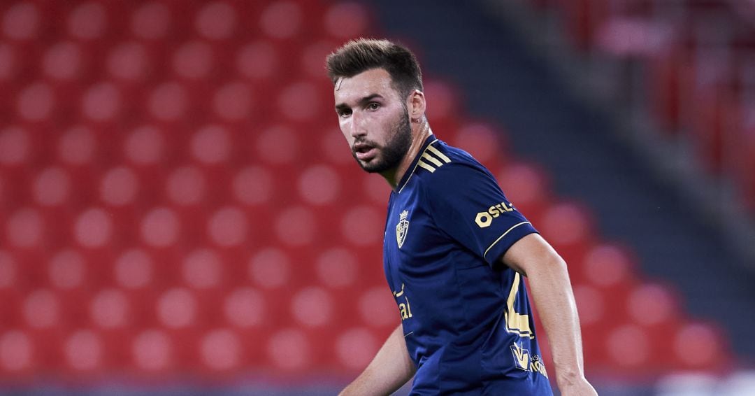 Jon Moncayola, durante el partido frente al Athletic disputado en San Mamés