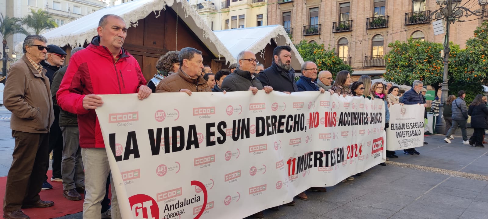 Marina Borrego y Vicente Palomares, secretarios generales de Comisiones Obreras y UGT en Córdoba