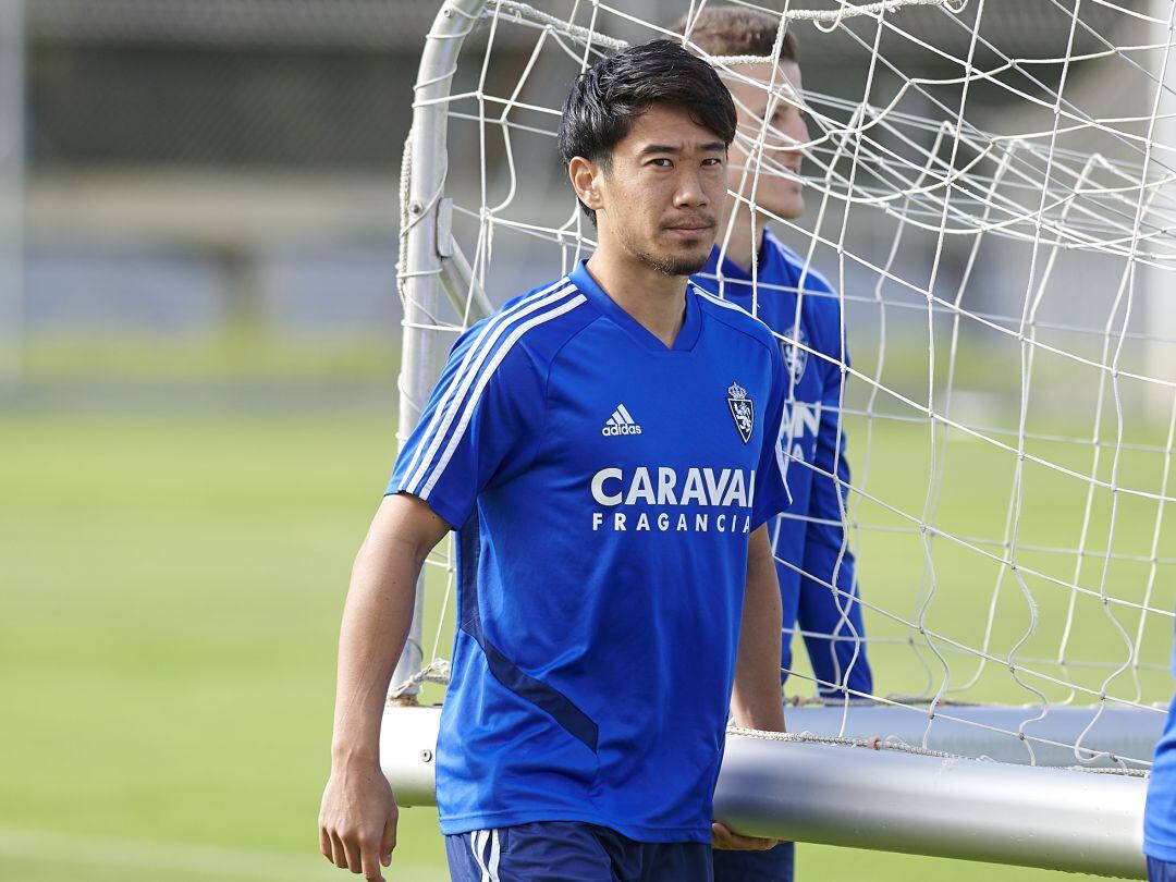 Shinji Kagawa en el entrenamiento de la Ciudad Deportiva