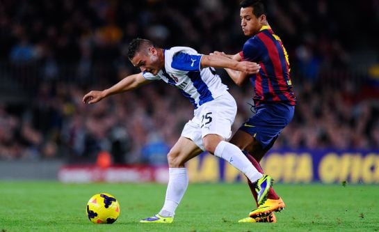 Gabriel Torje, en un partido con el Espanyol ante el Barcelona.