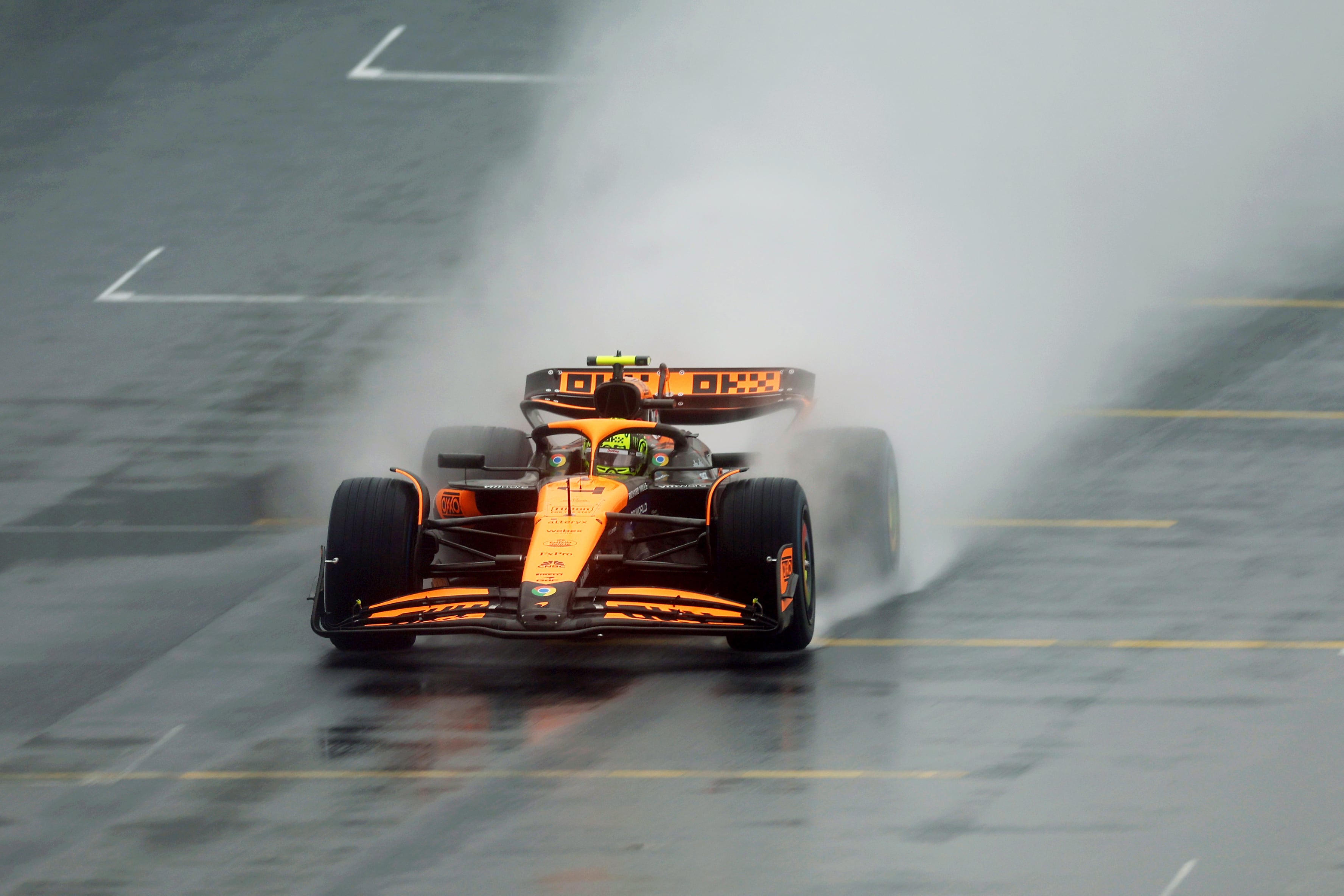 Lando Norris, durante la clasificación del GP de Brasil