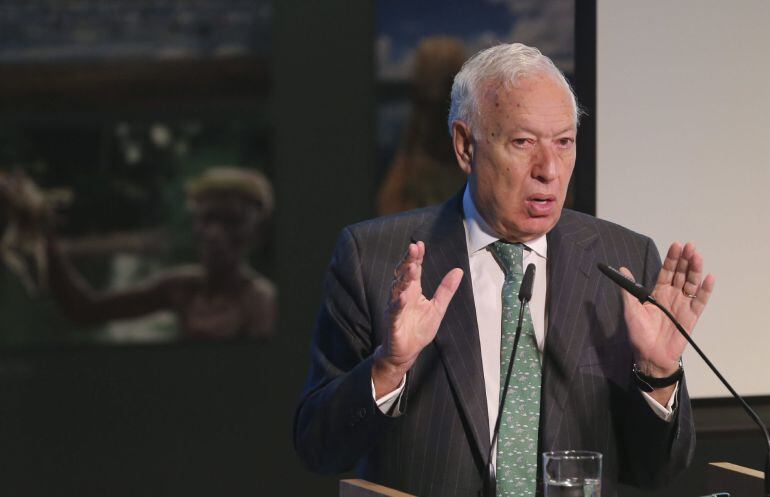 El Ministro de Asuntos Exteriores y de Cooperación, José Manuel García-Margallo, durante una de sus intervenciones en el Consejo de Seguridad de Naciones Unidas.