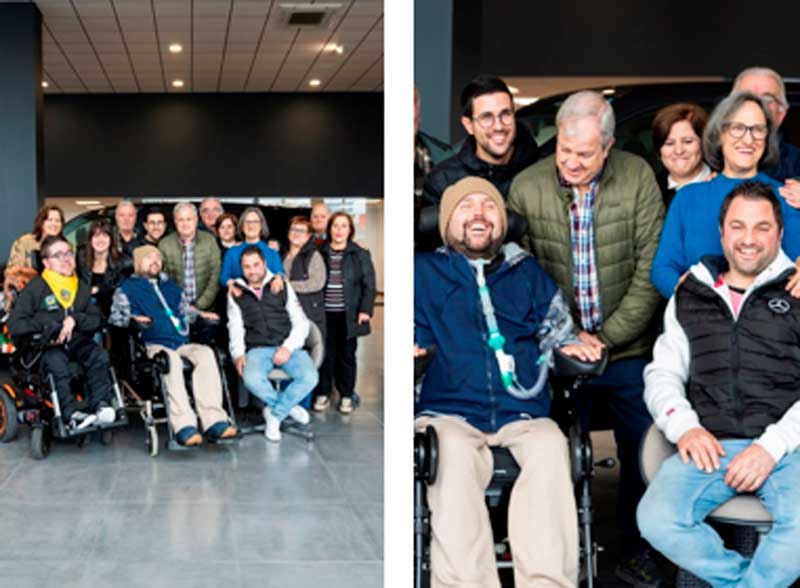 Imágenes de los protagonistas de esta historia solidaria y de su familia