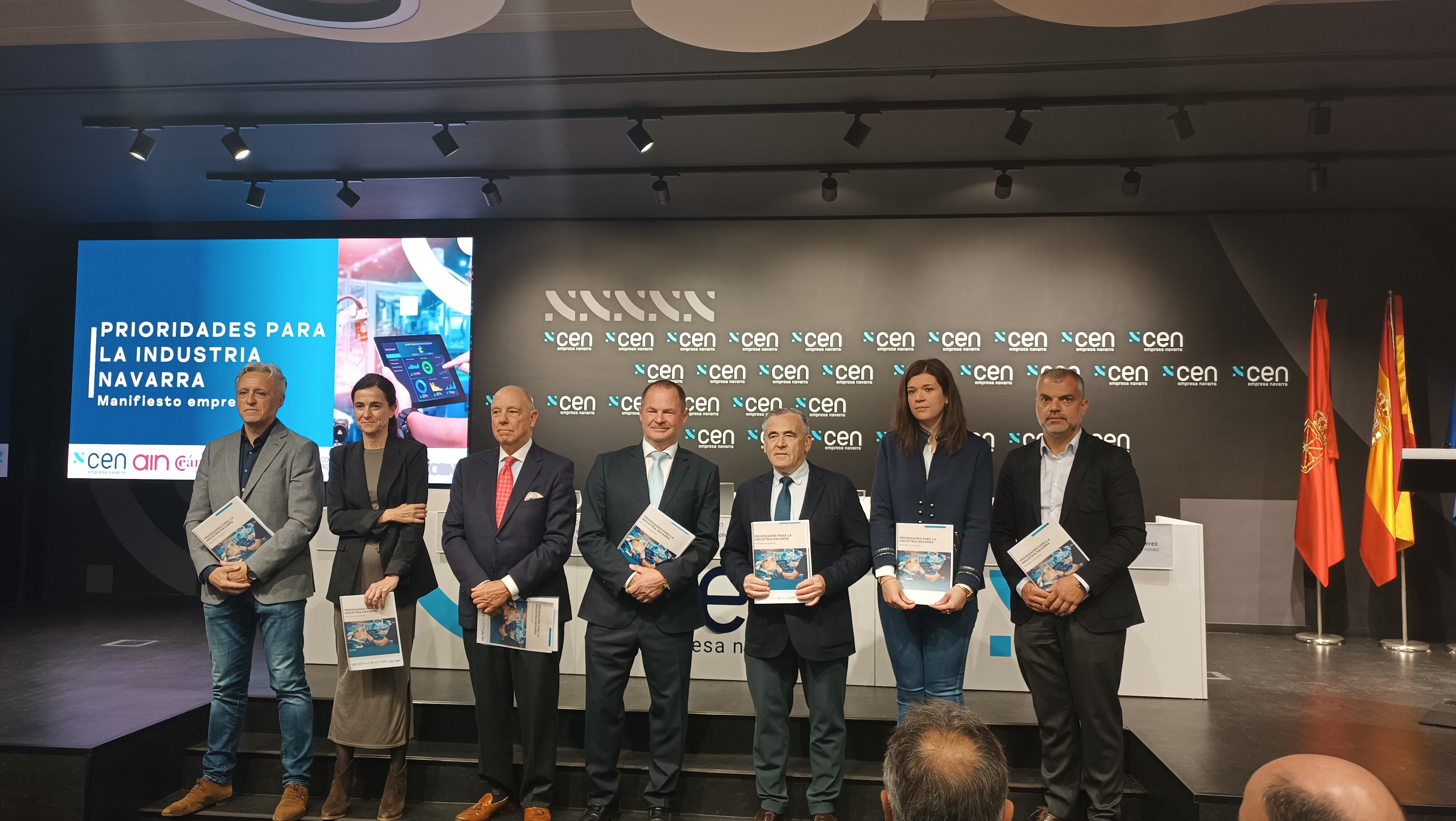 Representantes de la industria navarra en la presentación del &quot;Manifiesto empresarial: prioridades para la industria navarra&quot;.