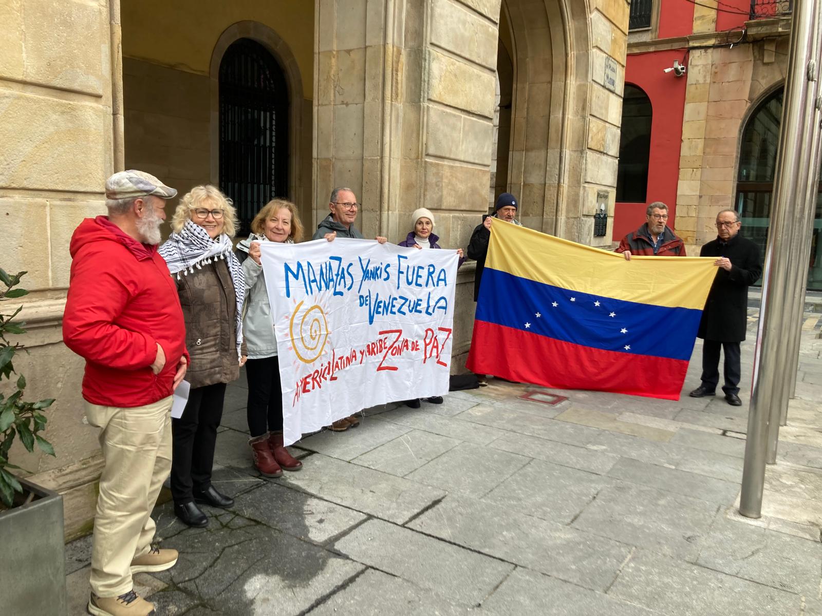 Presentación de la manifestación que recorrerá Gijón a favor de Venezuela.