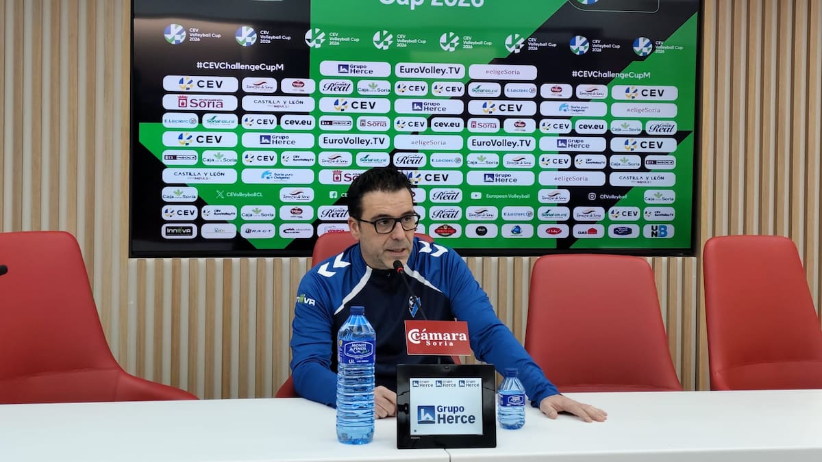Alberto Toribio (entrenador Grupo Herce Soria Voleibol) previa Piacenza - “Disfrutar y ser valientes, pero no inconscientes”, las claves de Grupo Herce Soria para medirse a Piacenza