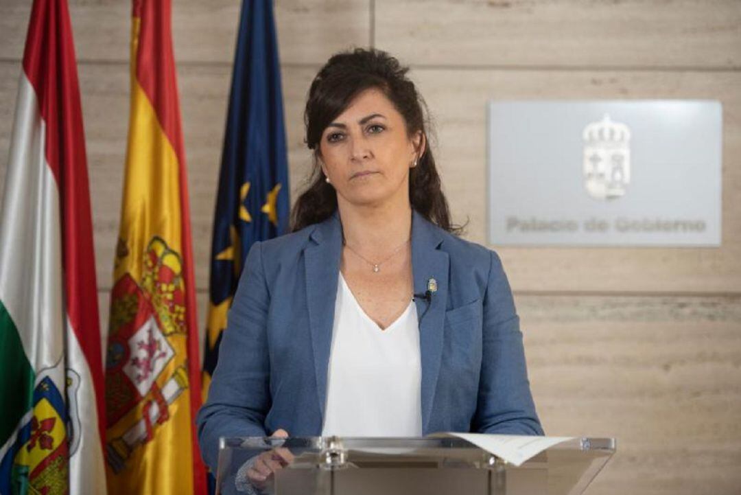 Concha Andreu durante su comparecencia.