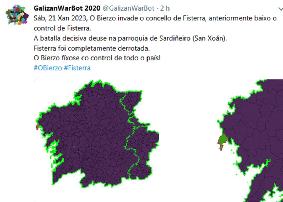 Último tuit de la guerra