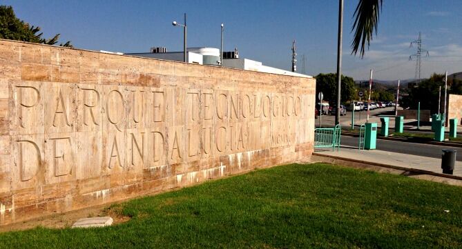 Entrada del PTA en Campanillas (Málaga)