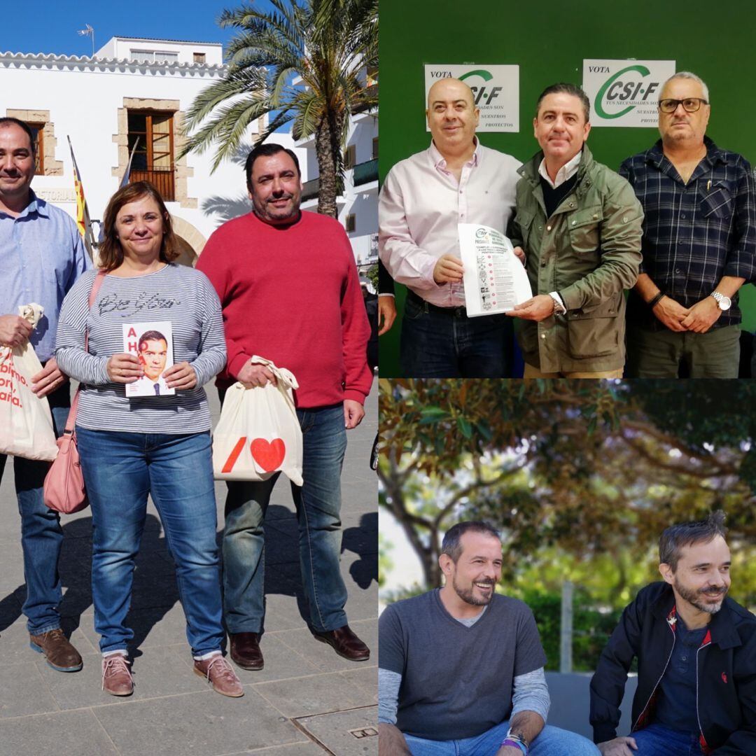 Los candidatos de PSOE, PP y Podemos