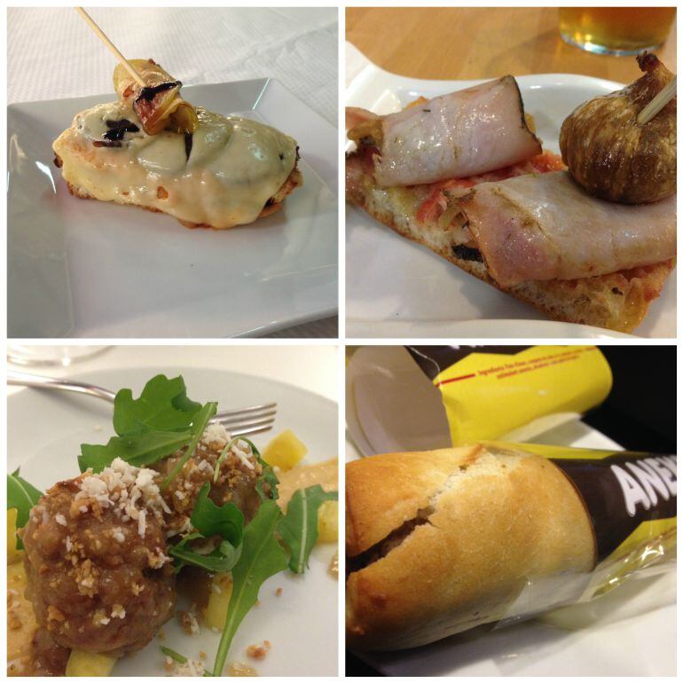 Algunes de les tapes que s'han pogut tastar a la Ganxet Pintxo Tardor 2014 de Reus