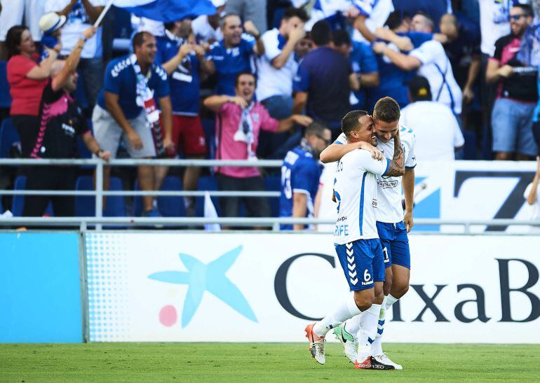 Jorge Sanez celebra el gol ante el Getafe