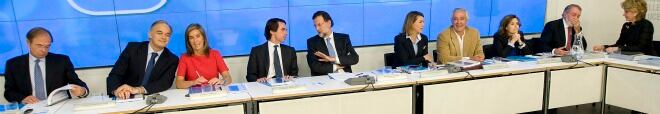 Imagen de la primera reunión del Comité Ejecutivo Nacional del PP tras la victoria de Mariano Rajoy