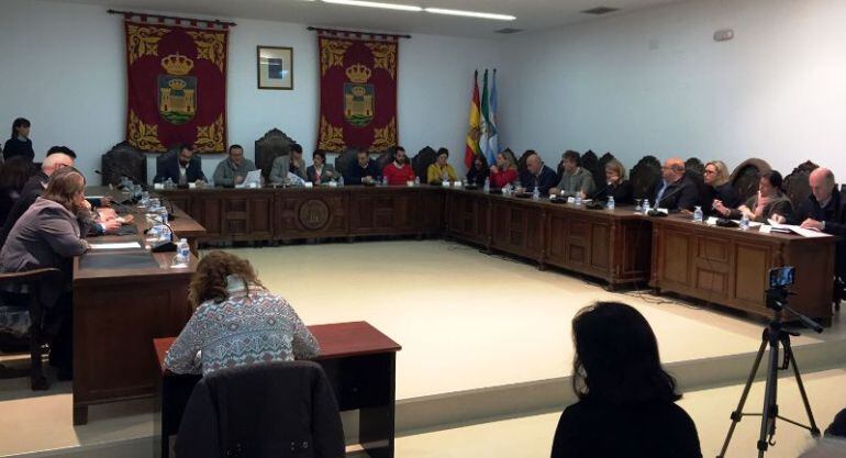 Imagen de una sesión plenaria en La Línea