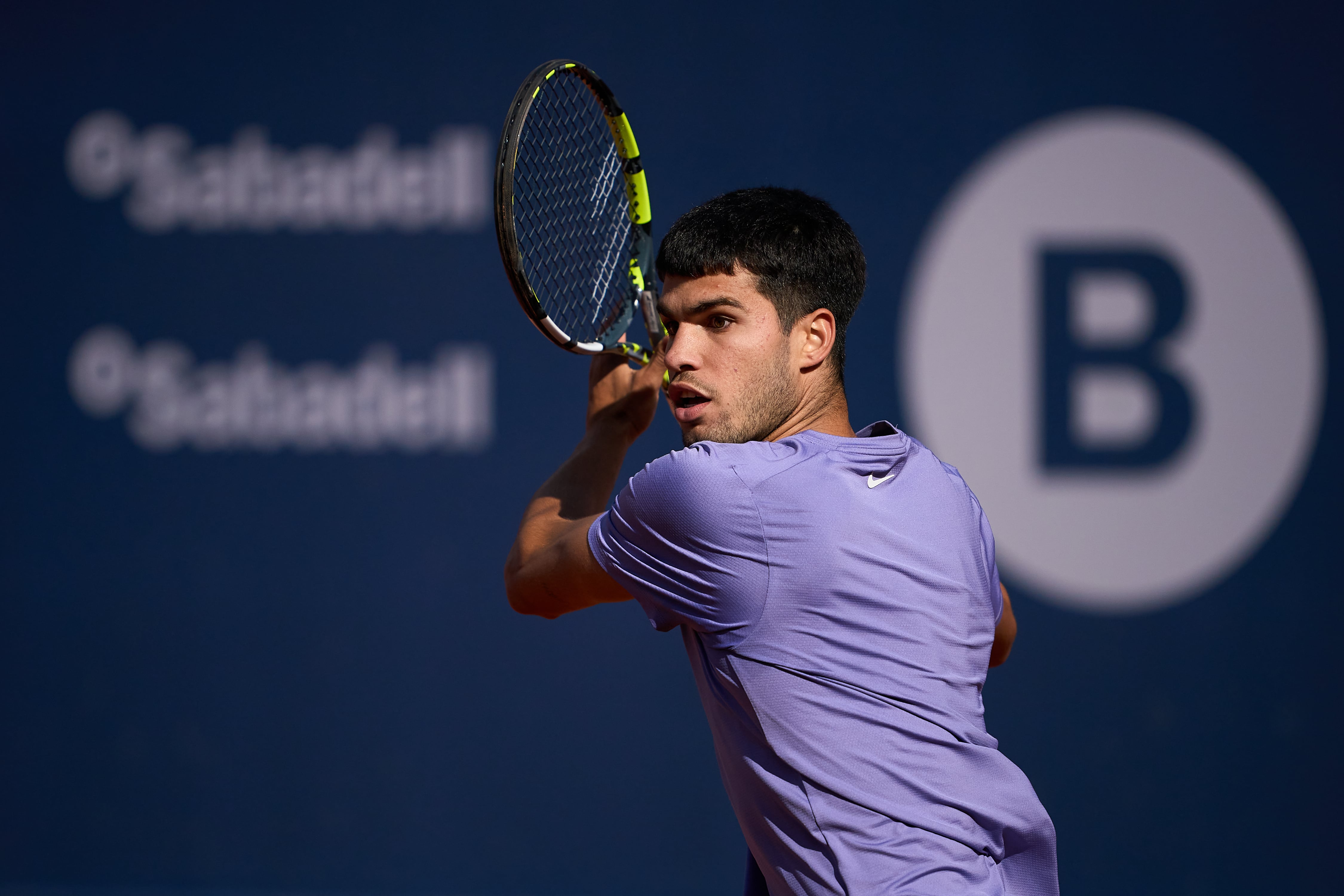 Carlos Alcaraz, durante el Conde de Godó 2025 disputado en Barcelona