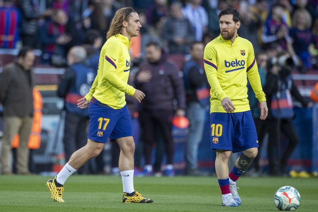 Griezmann y Leo Messi