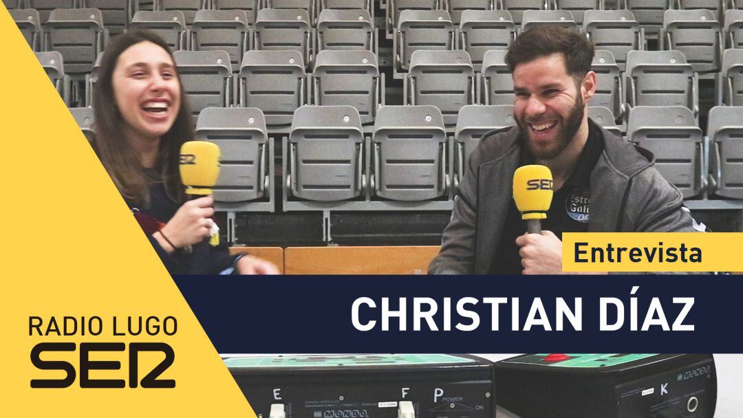 Christian Díaz durante la entrevista realizada en el Pazo dos Deportes