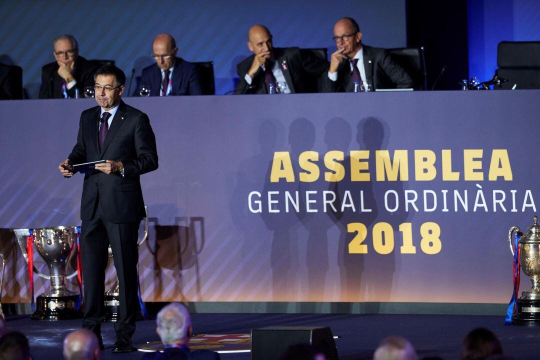 Bartomeu, durante la Asamblea