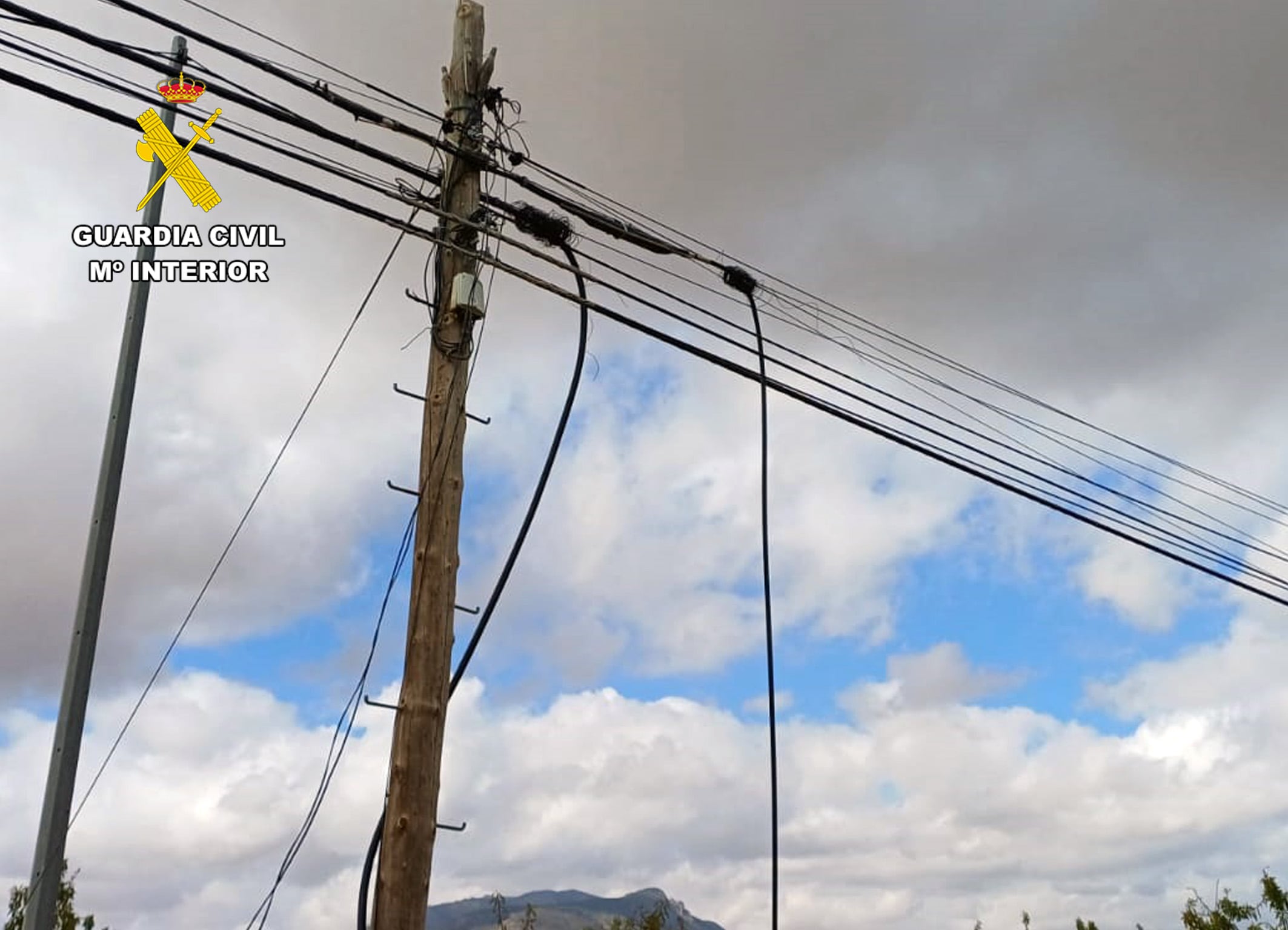 Instalación afectada por el robo del cable