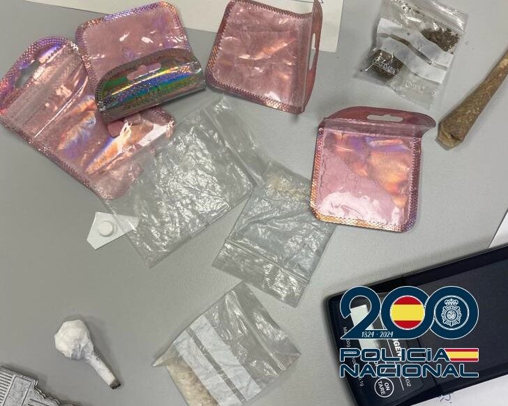 Parte de la droga incautada en Málaga