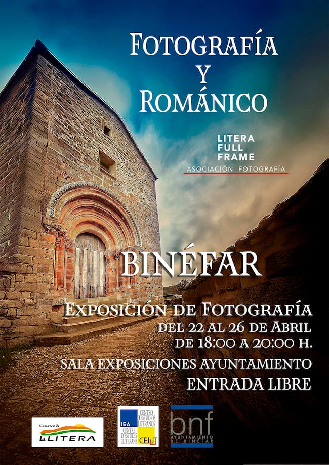 Litera Full Frame presenta en Binéfar la exposición “Fotografía y Románico”, un recorrido visual por el patrimonio de La Litera