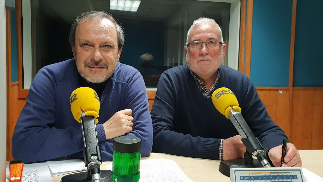 Joaquín Rubio Soler y Ramón Ruiz en la tertulia de La Ventana de Cantabria 