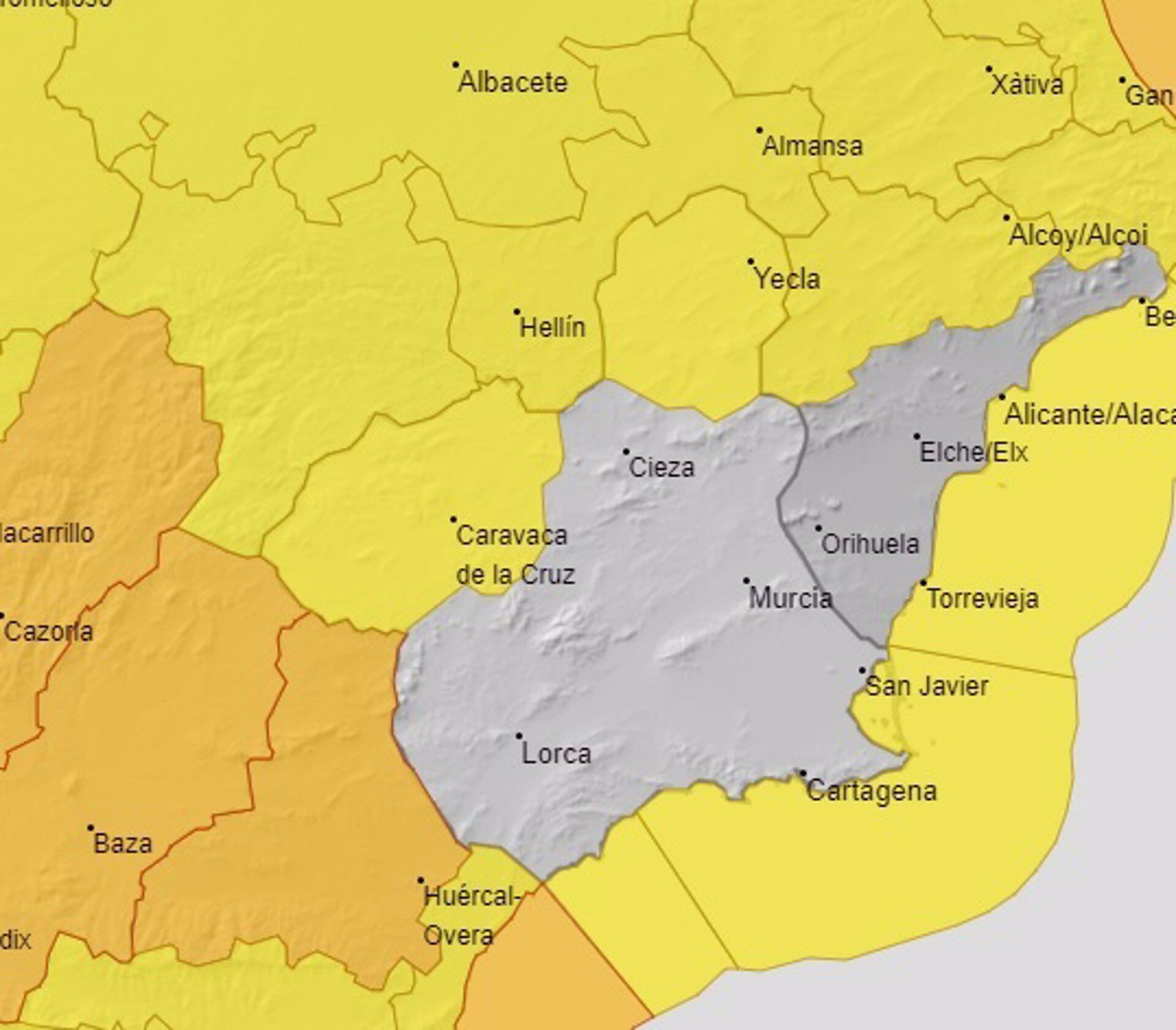 La Aemet emite un aviso de nivel amarillo por fuertes vientos para este jueves en el Noroeste, el Altiplano y el litoral.
La Agencia Estatal de Meterología (Aemet) ha emitido un aviso de nivel amarillo por fuertes vientos para este jueves en el Noroeste y el Altiplano, y por fenómenos costeros en todo el litoral de la Región de Murcia.
ESPAÑA EUROPA MURCIA SOCIEDAD
AEMET