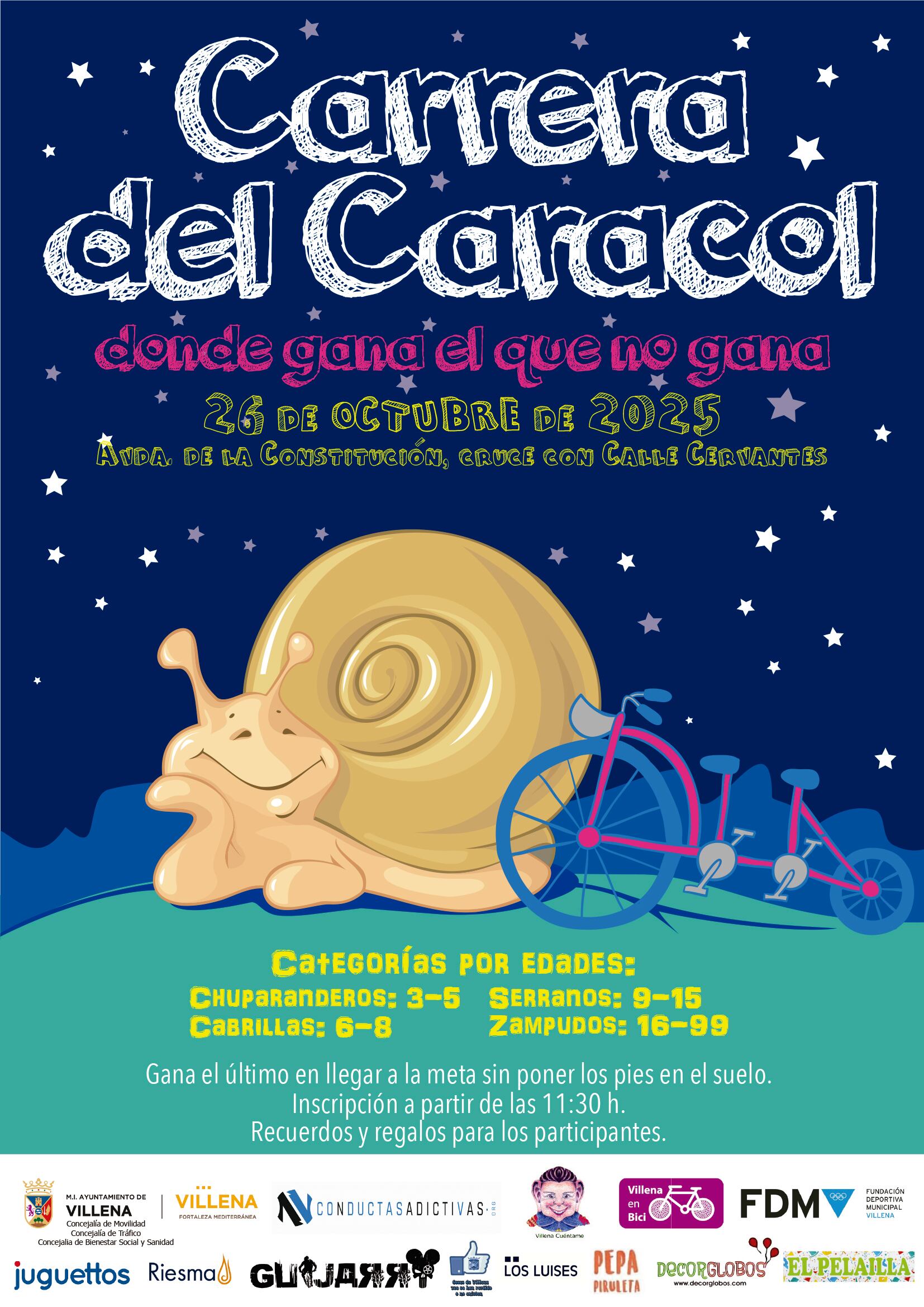 Cartel de la carrera del caracol