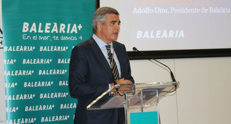 Adolfo Utor, presidente de Baleària, presenta la Memoria de responsabilidad Social