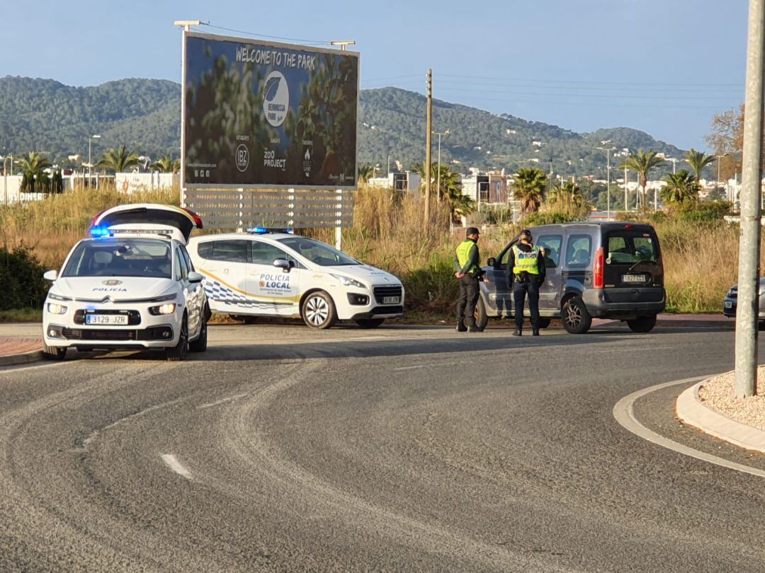 Control policial en Sant Antoni