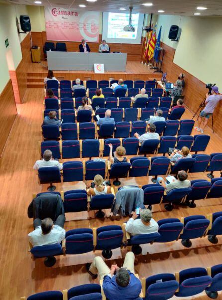 Imagen área de la jornada formativa que tuvo lugar en el salón de actos de la Cámara de Comercio de Alcoy