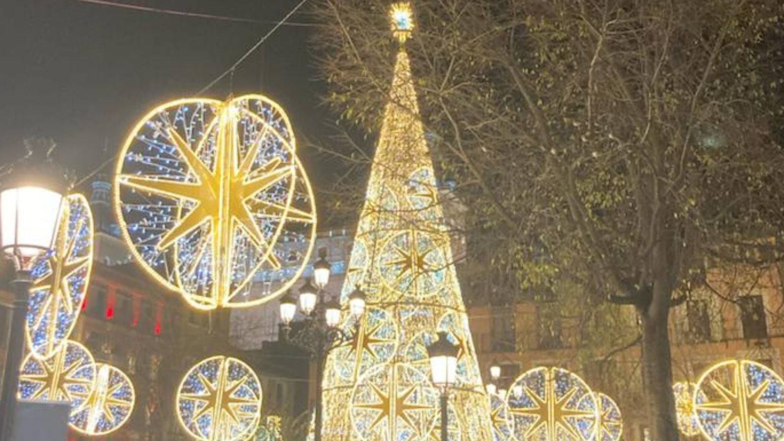 Imagen de archivo de la iluminación navideña de la Plaza de Zocodover de Toledo