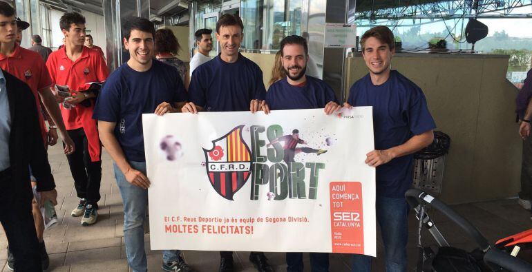L'equip de la retransmissió del Reus Deportiu.