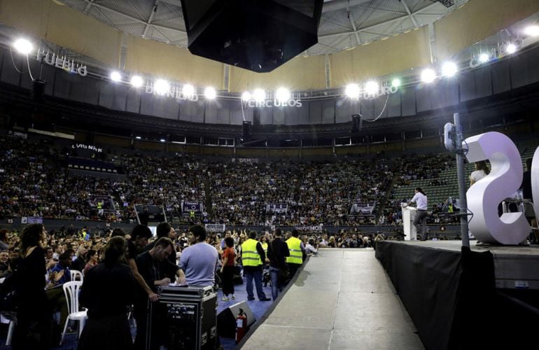 El Palacio de Vistalegre, durante el primer congreso de Podemos. 