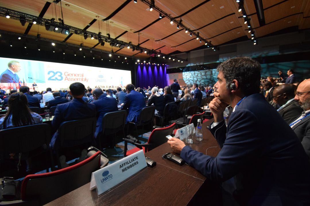 Eneko Goia en la entrega de premios de la OMT