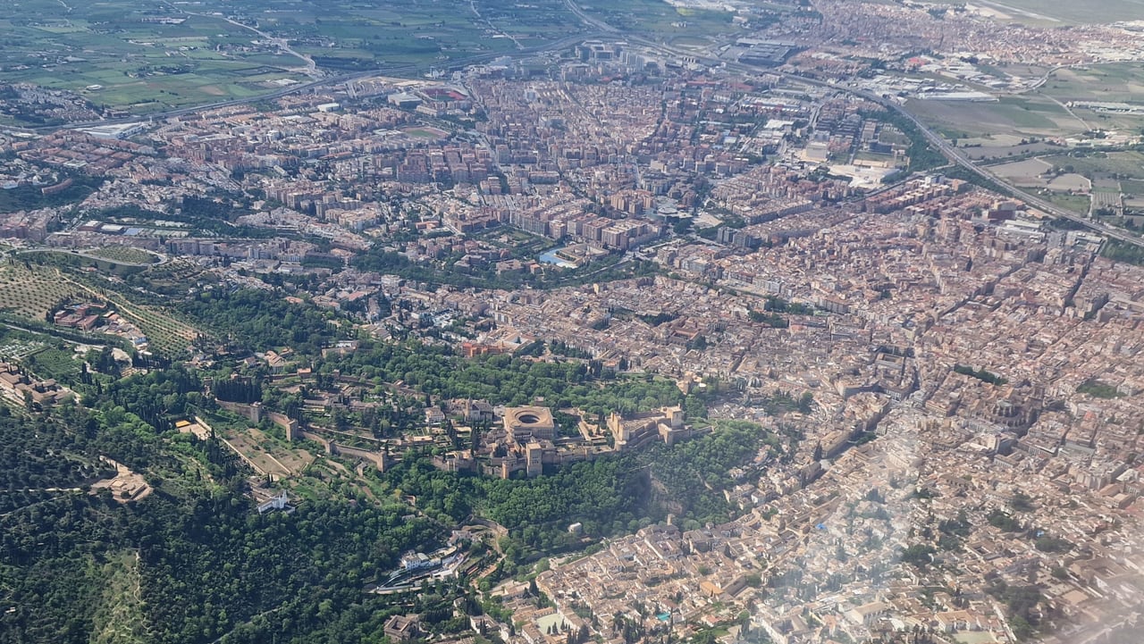 Vista aérea de la ciudad de Granada