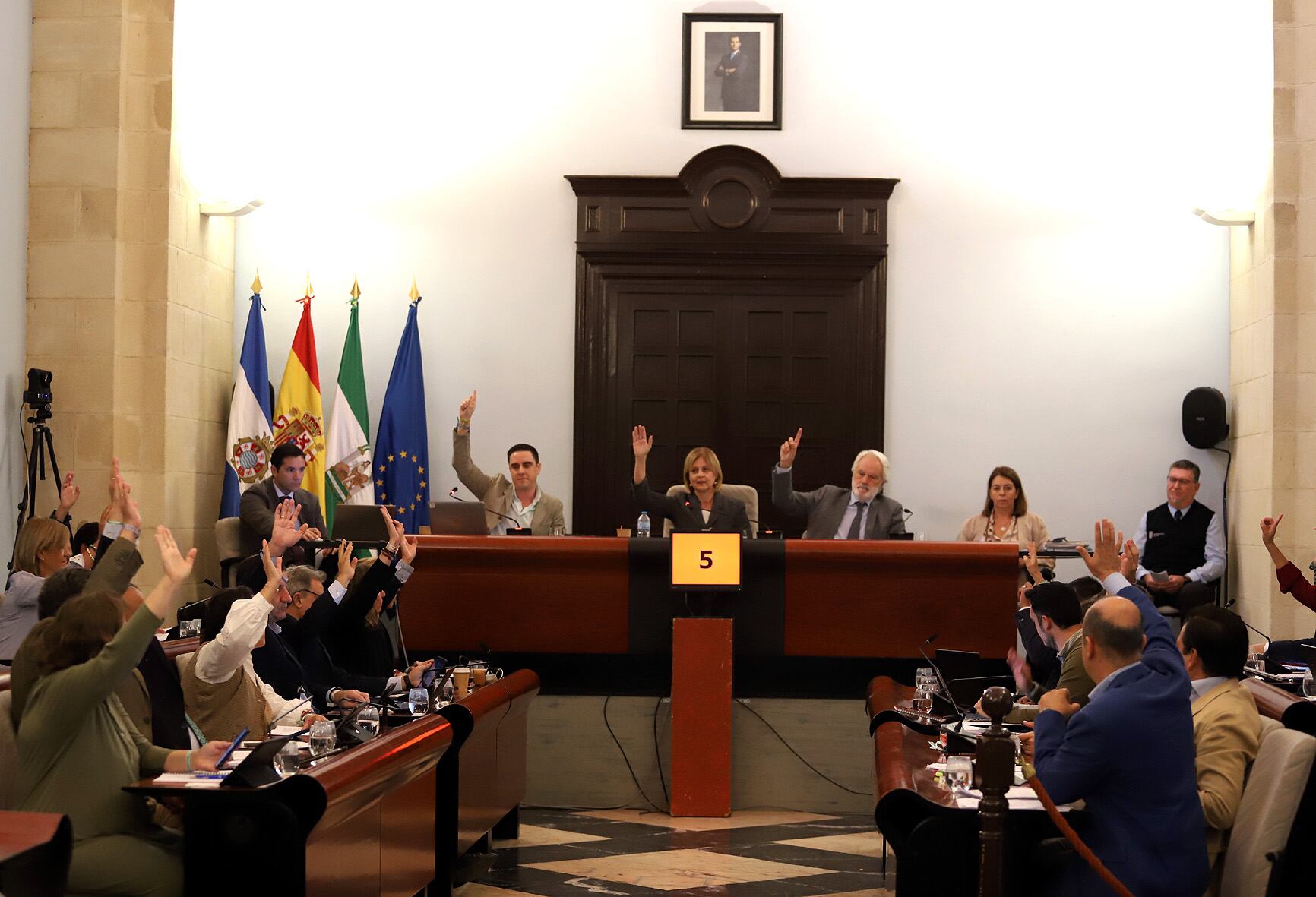 Sesión plenaria de este viernes en el ayuntamiento de Jerez