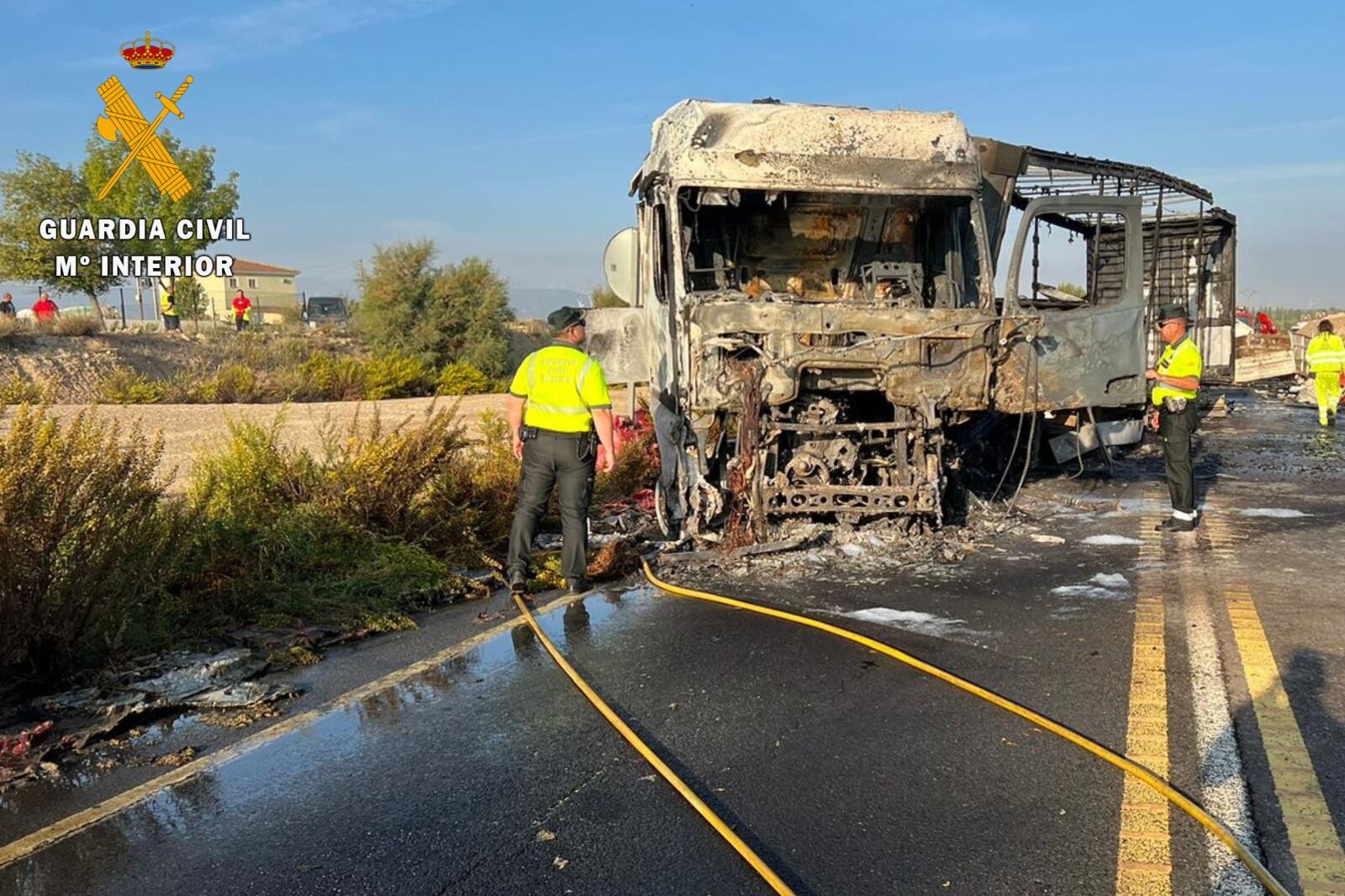 Un camionero fallecido en una colisión entre tres vehículos en la N-232 en Mallén