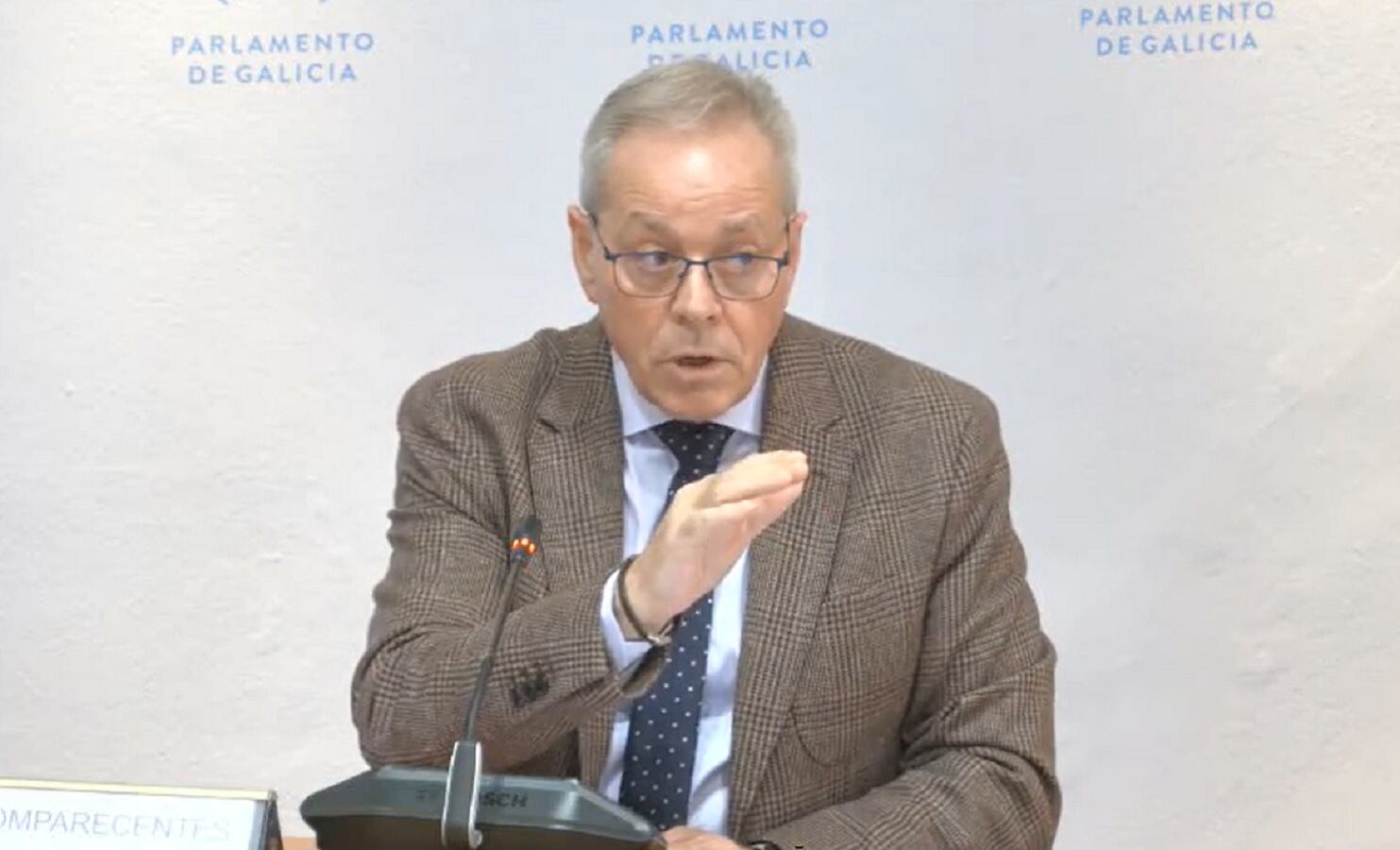 El Director Xeral de Agricultura, José Balseiro, durante su comparecencia en el Parlamento/ Parlamento de Galicia