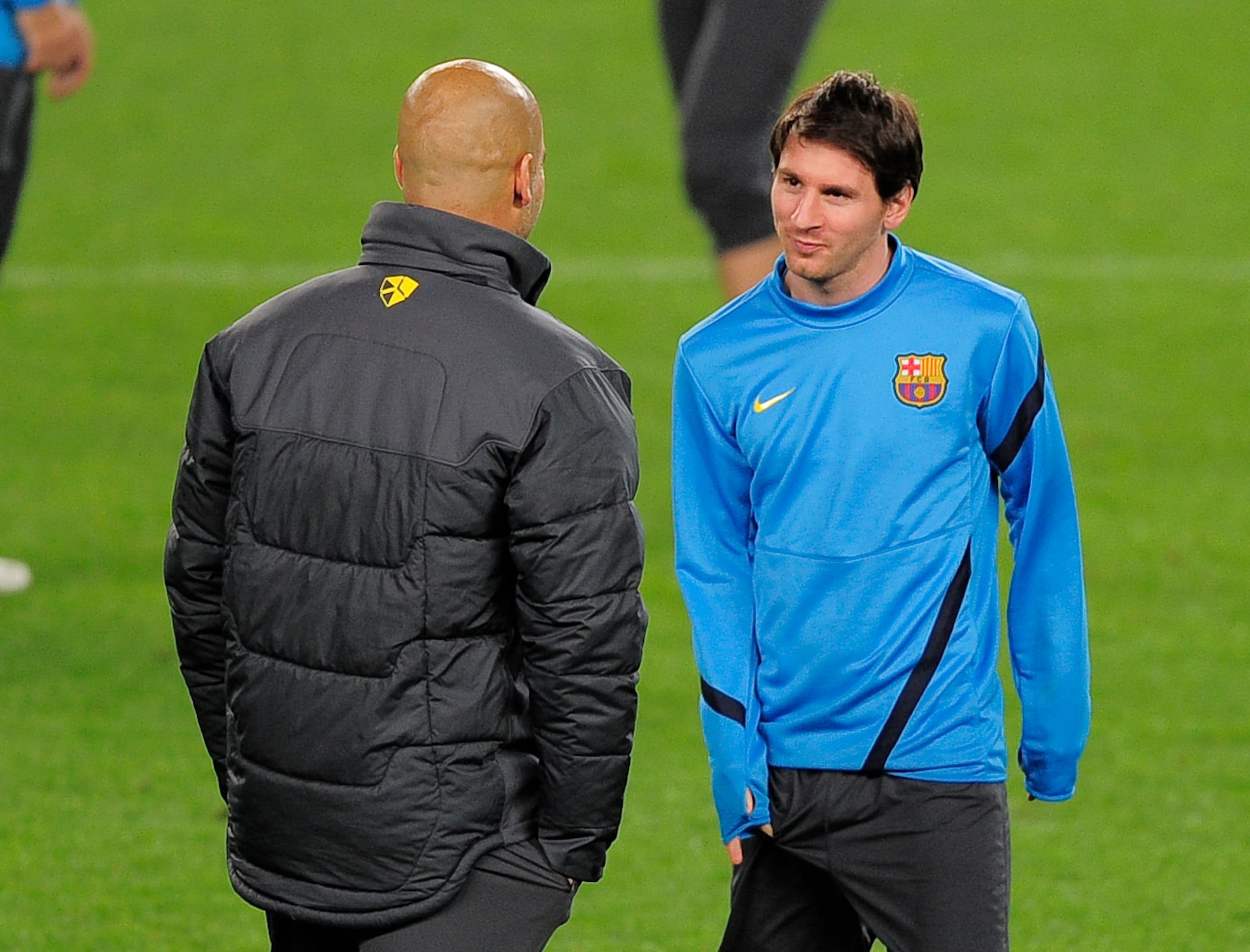 Guardiola y Messi, en 2012.