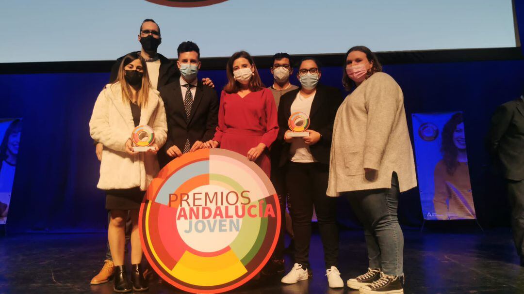 Premiados jienenses durante la gala de los Premios &#039;Andalucía Joven&#039;.