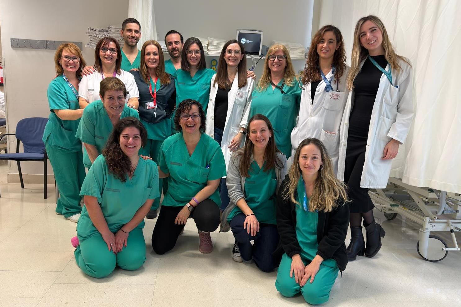 El equipo de Endoscopias del Hospital.